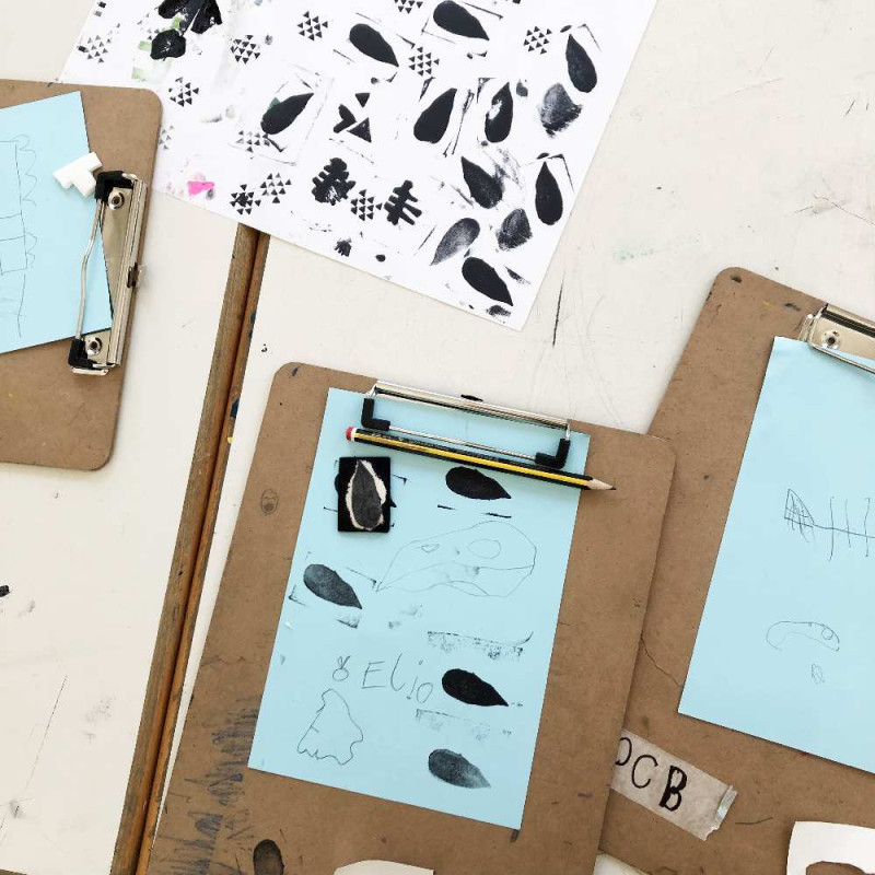 Druckproben von Stempeln auf Papier